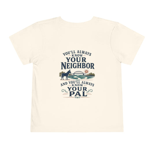 Toddler Graphic Tee — "Always Know Your Pal - I Love Waterford"