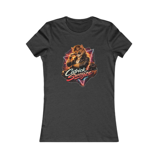 Women's Catrick Swayze Tee - Retro Cat Graphic T-Shirt