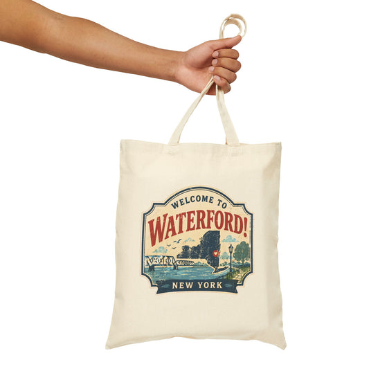 Waterford NY Tote Bag - Cotton Canvas Shopper
