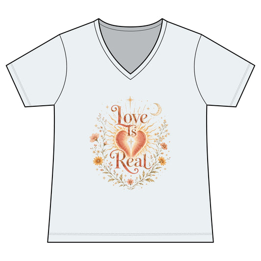 Love is Real Women's V-Neck Tee