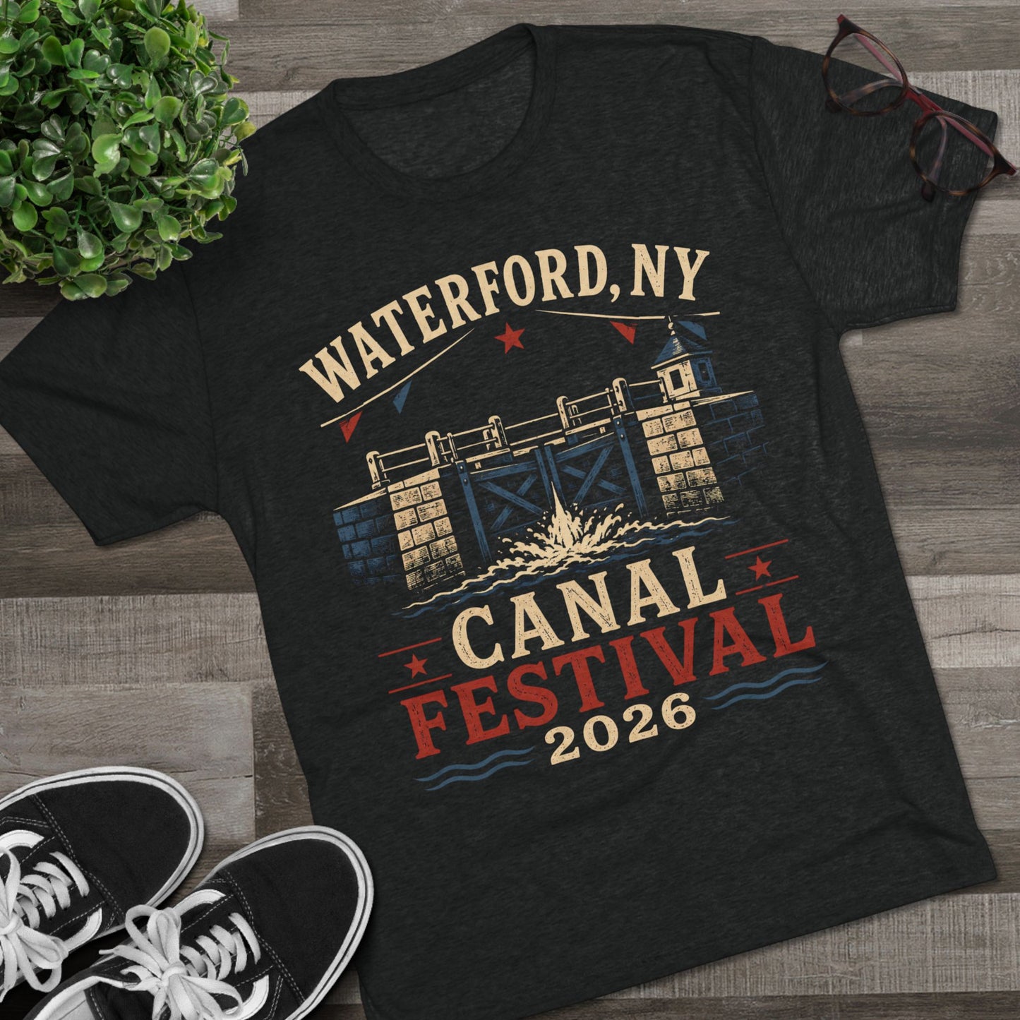 Canal Festival T‑Shirt — Waterford NY 2026 Vintage Canal Lock Tee