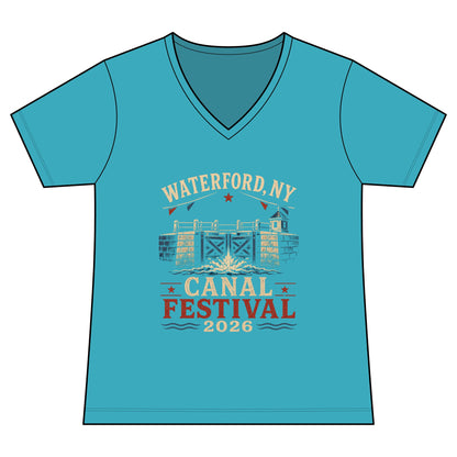 Women's Graphic V‑Neck Tee  "Waterford Canal Festival 2026"