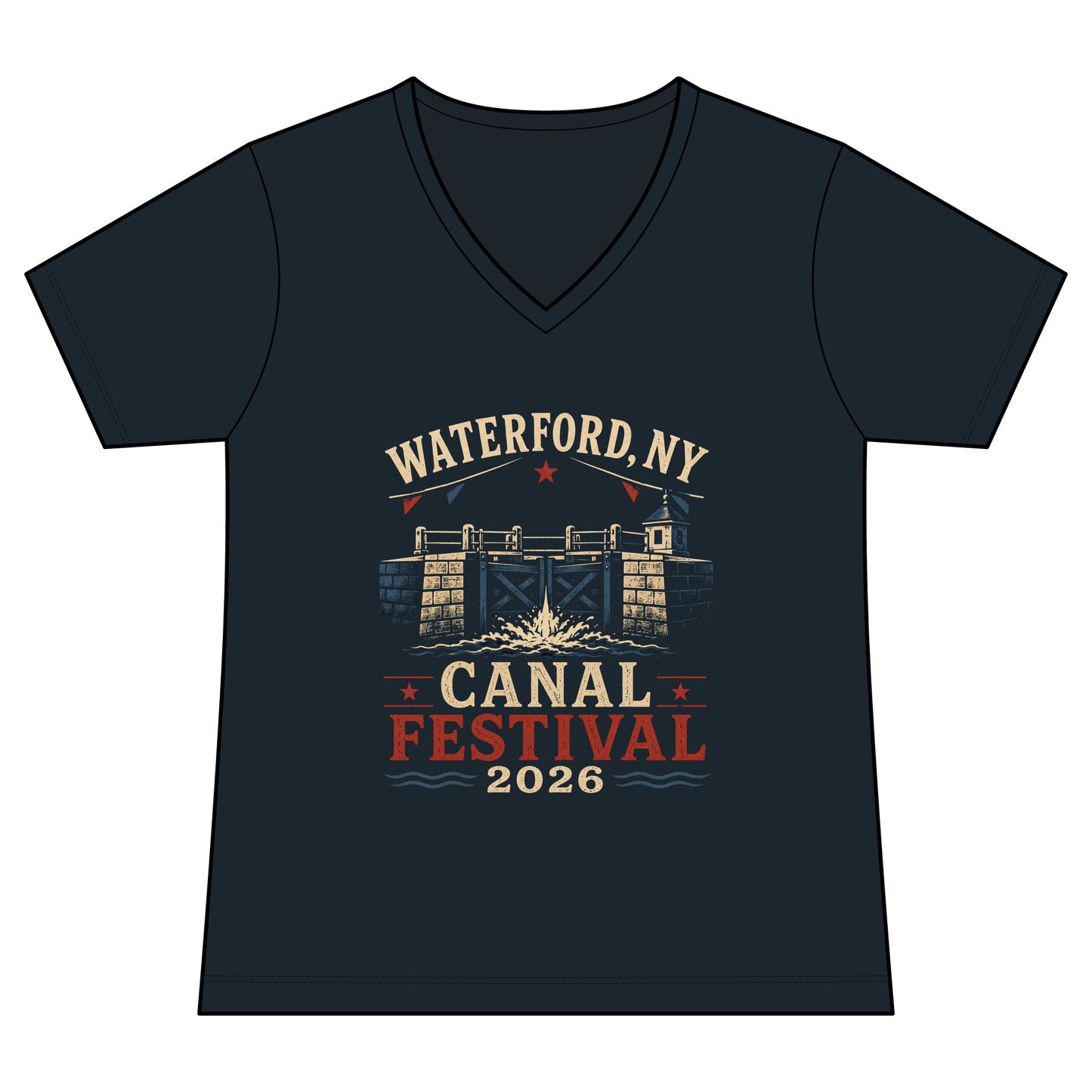 Women's Graphic V‑Neck Tee  "Waterford Canal Festival 2026"
