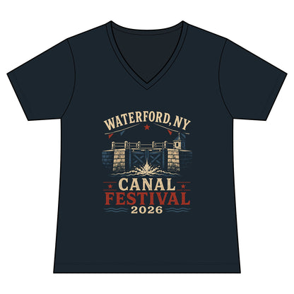 Women's Graphic V‑Neck Tee  "Waterford Canal Festival 2026"