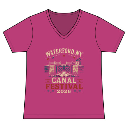 Women's Graphic V‑Neck Tee  "Waterford Canal Festival 2026"