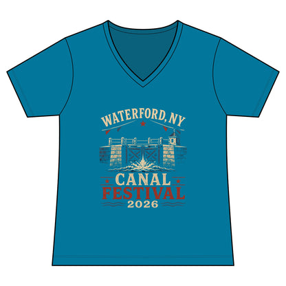 Women's Graphic V‑Neck Tee  "Waterford Canal Festival 2026"