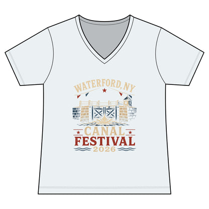 Women's Graphic V‑Neck Tee  "Waterford Canal Festival 2026"