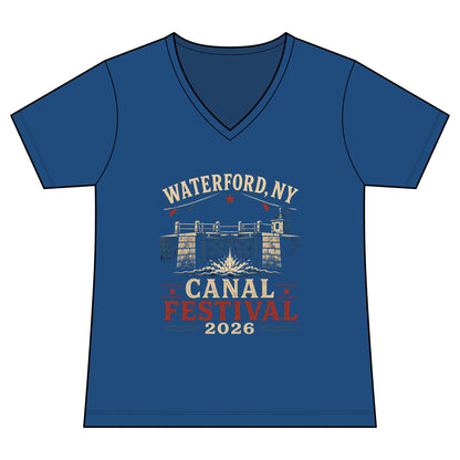 Women's Graphic V‑Neck Tee  "Waterford Canal Festival 2026"