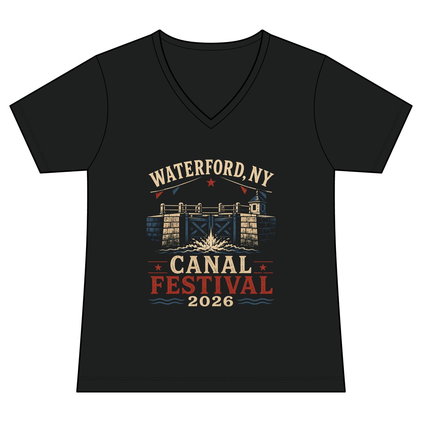 Women's Graphic V‑Neck Tee  "Waterford Canal Festival 2026"