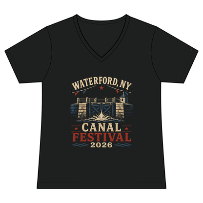 Women's Graphic V‑Neck Tee  "Waterford Canal Festival 2026"