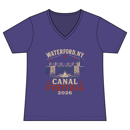 Women's Graphic V‑Neck Tee  "Waterford Canal Festival 2026"