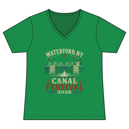 Women's Graphic V‑Neck Tee  "Waterford Canal Festival 2026"