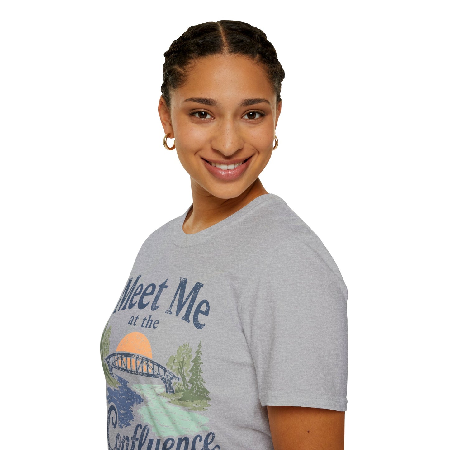 Confluence Graphic T-Shirt — "Meet Me at the Confluence" Waterford, NY Nature Tee