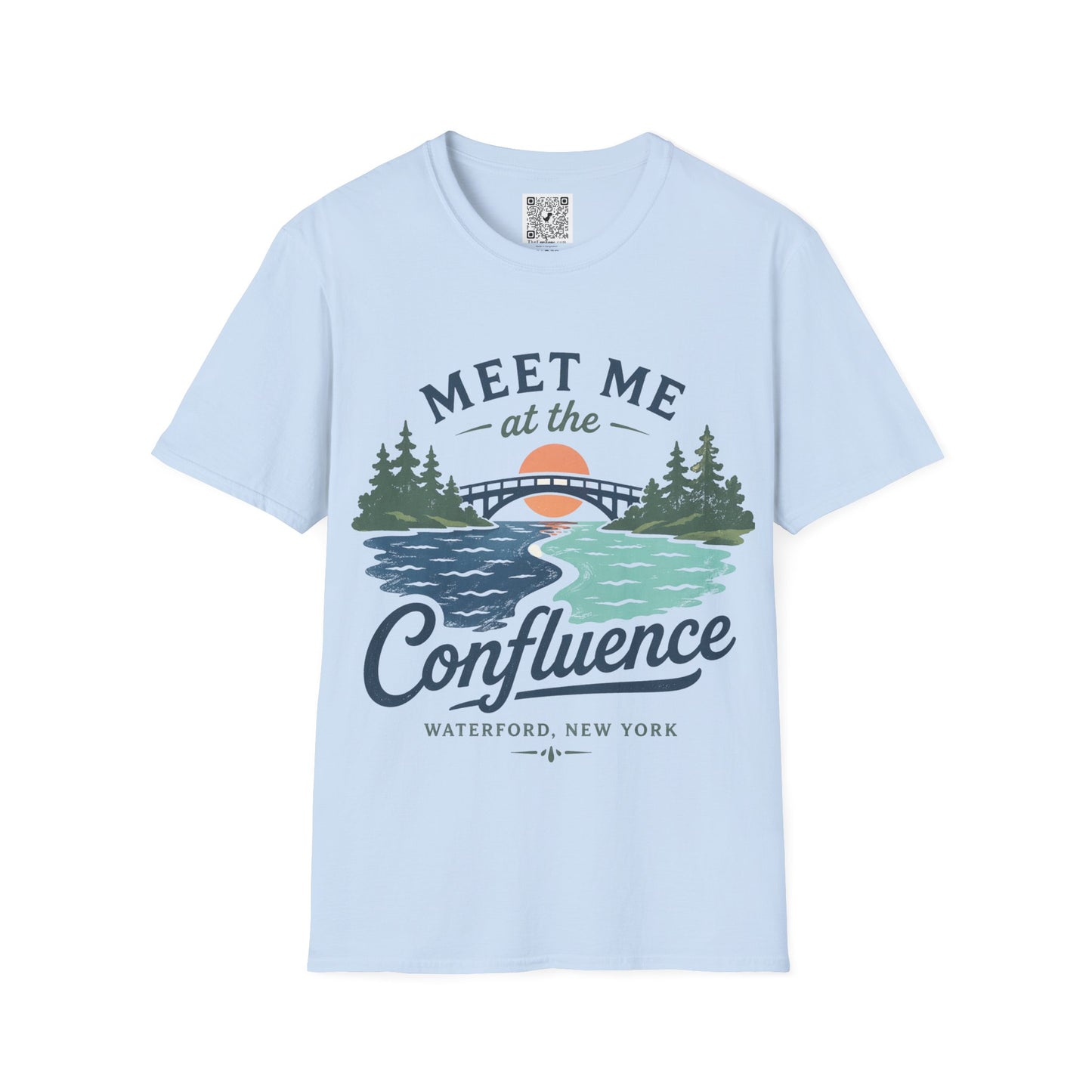 Confluence Graphic T-Shirt — "Meet Me at the Confluence" Waterford, NY Nature Tee