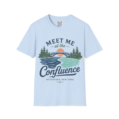 Confluence Graphic T-Shirt — "Meet Me at the Confluence" Waterford, NY Nature Tee