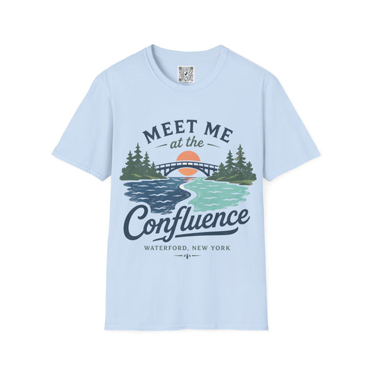 Confluence Graphic T-Shirt — "Meet Me at the Confluence" Waterford, NY Nature Tee