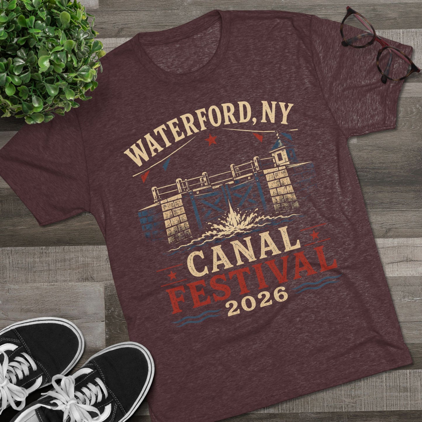 Canal Festival T‑Shirt — Waterford NY 2026 Vintage Canal Lock Tee