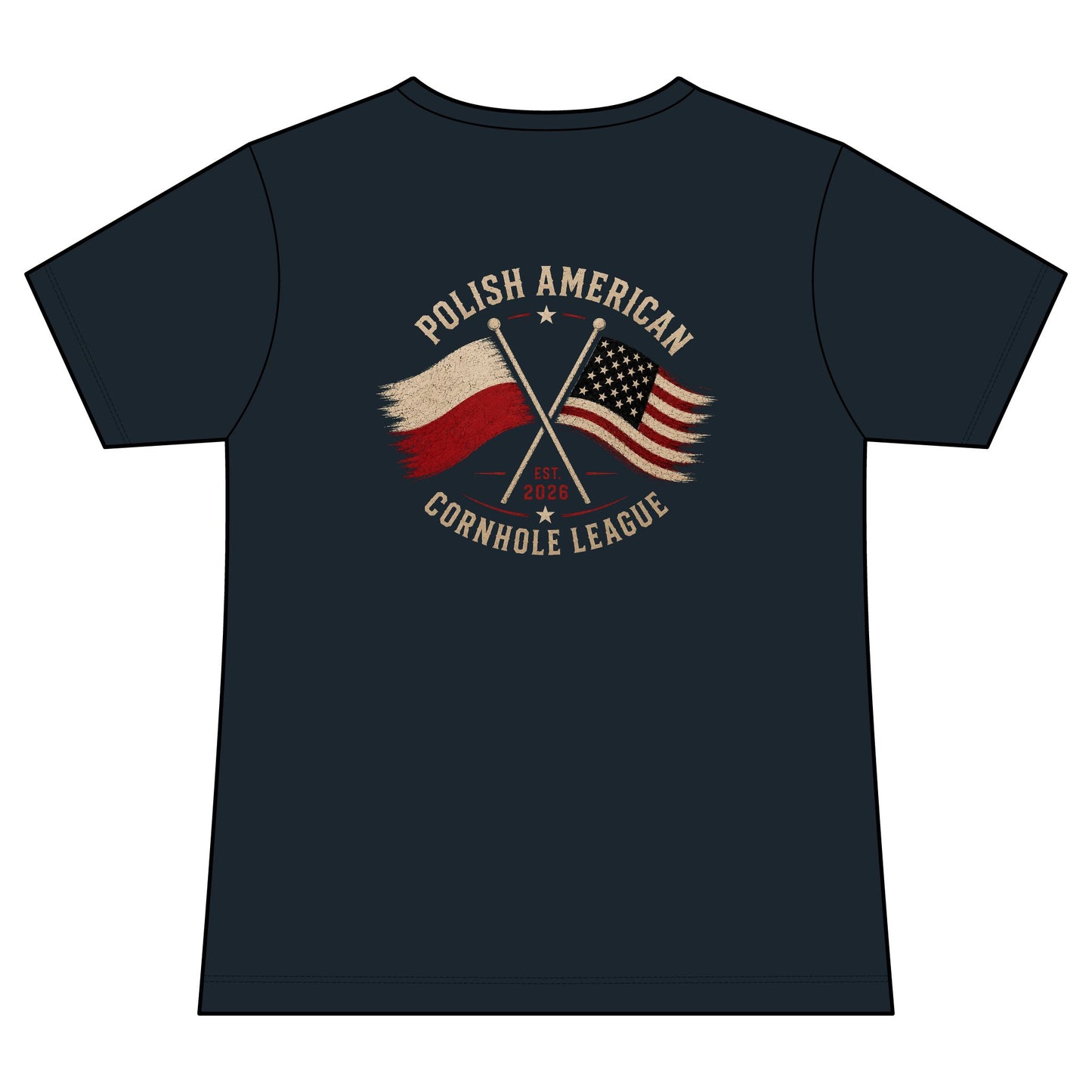 Polish American Cornhole League Women's V-Neck Tee