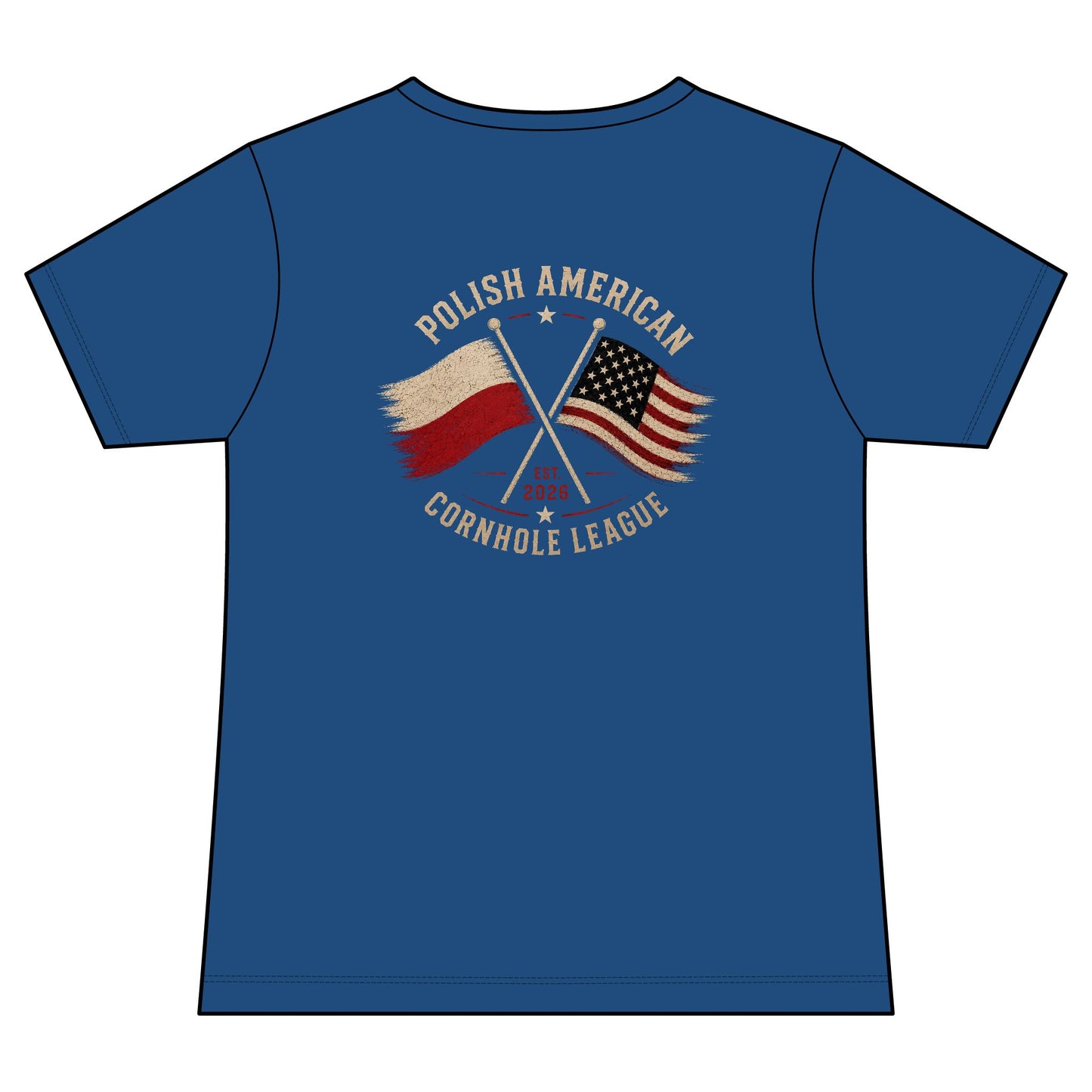 Polish American Cornhole League Women's V-Neck Tee
