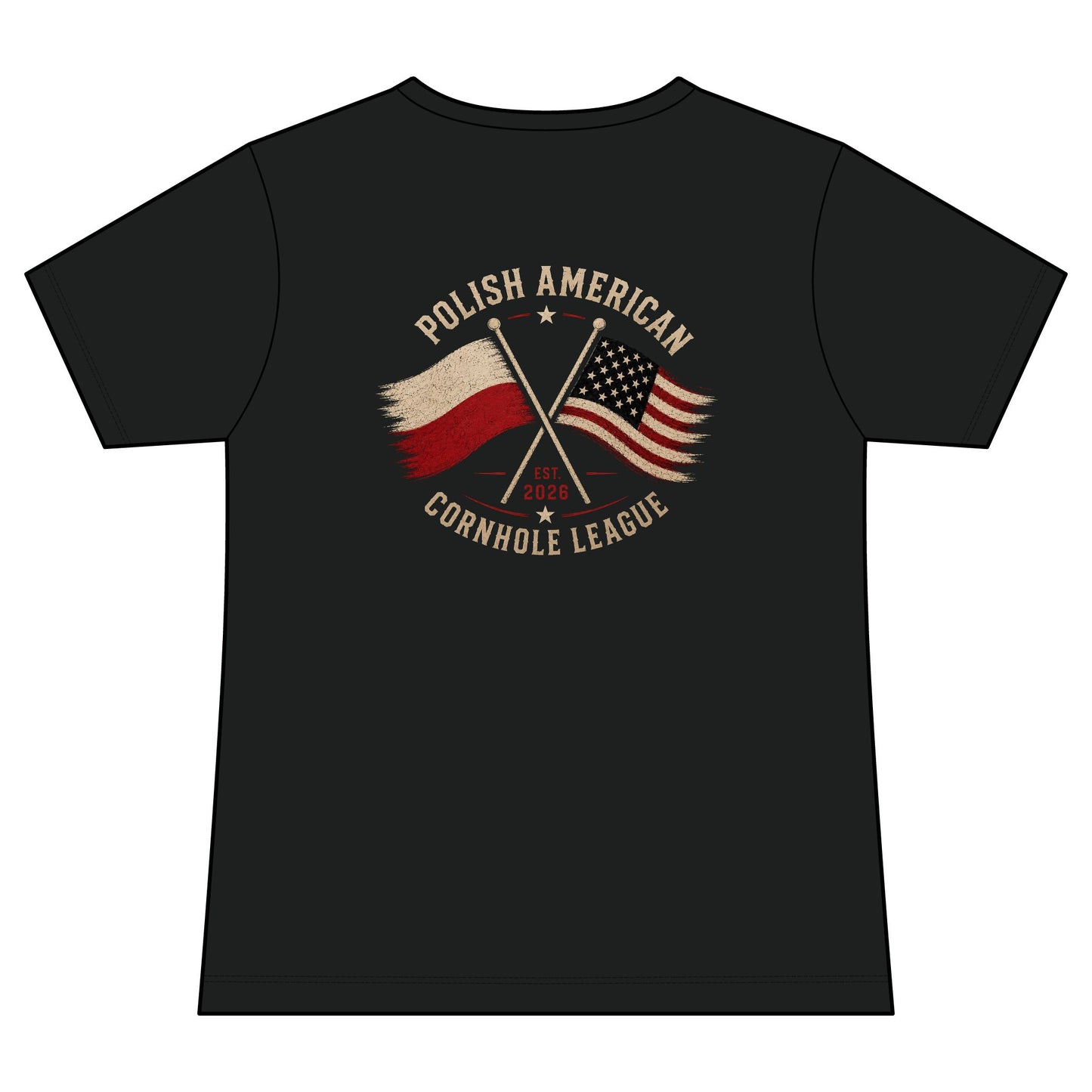 Polish American Cornhole League Women's V-Neck Tee