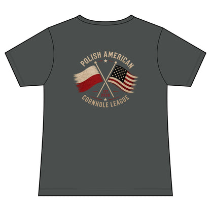 Polish American Cornhole League Women's V-Neck Tee