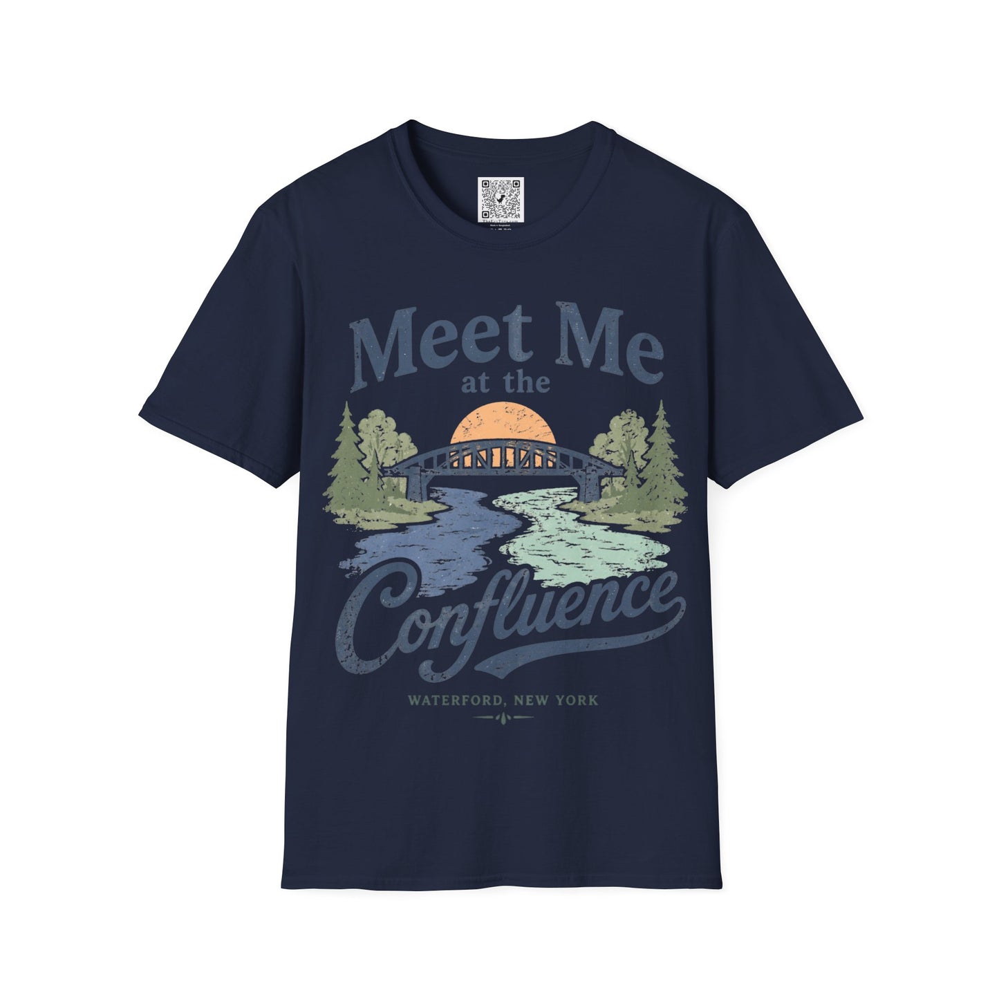 Confluence Graphic T-Shirt — "Meet Me at the Confluence" Waterford, NY Nature Tee