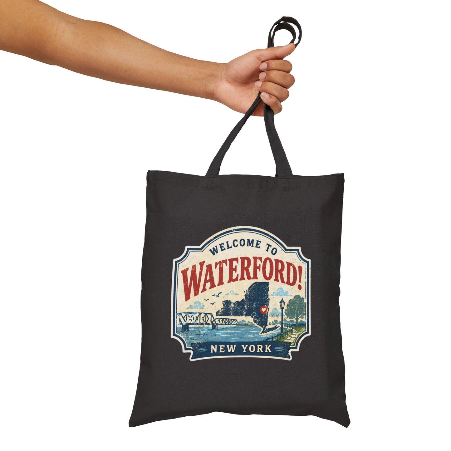 Waterford NY Tote Bag - Cotton Canvas Shopper