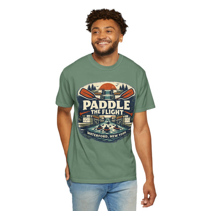Paddle The Flight T-Shirt - Waterford NY Canoe & Kayak Graphic