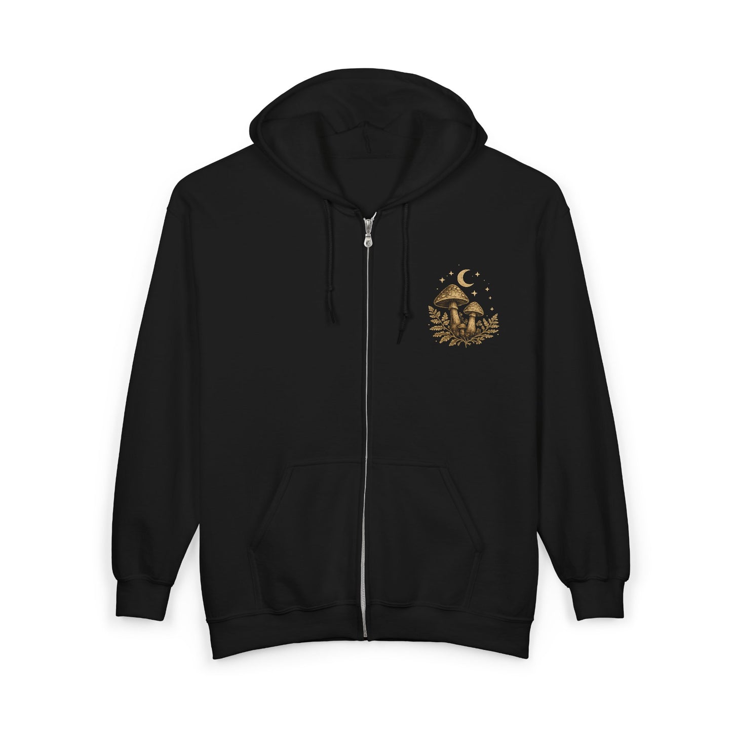 Mush Love Zip Hoodie - Mycelium Forest Full‑Zip Sweatshirt