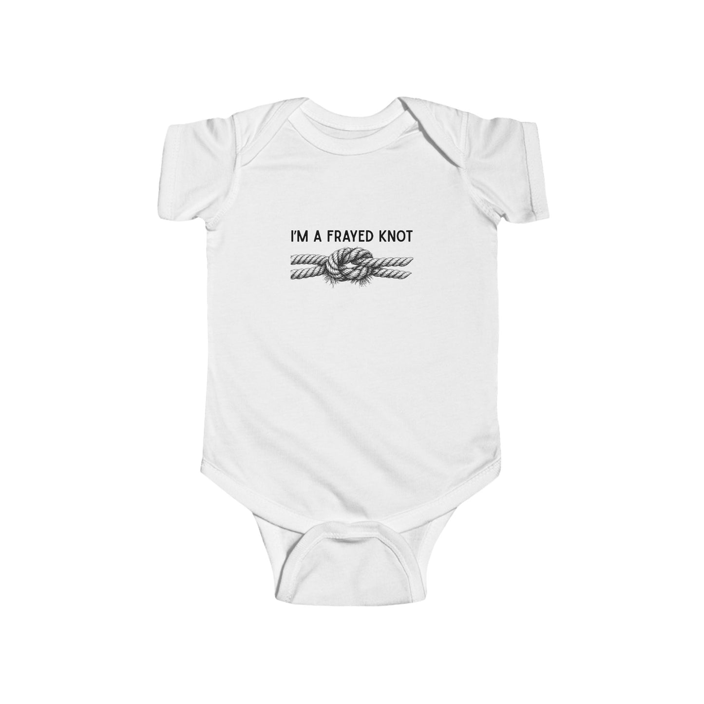 "I'm A Frayed Knot" Graphic Onesie