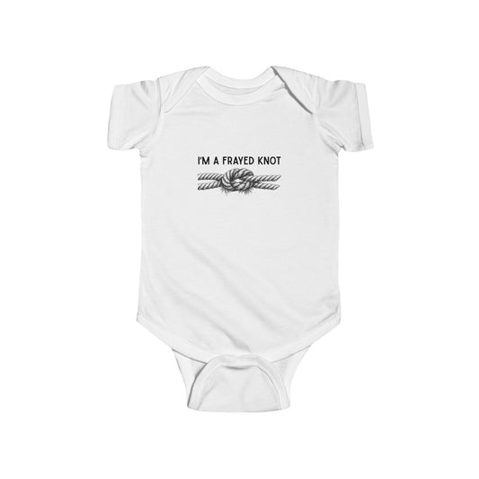 "I'm A Frayed Knot" Graphic Onesie