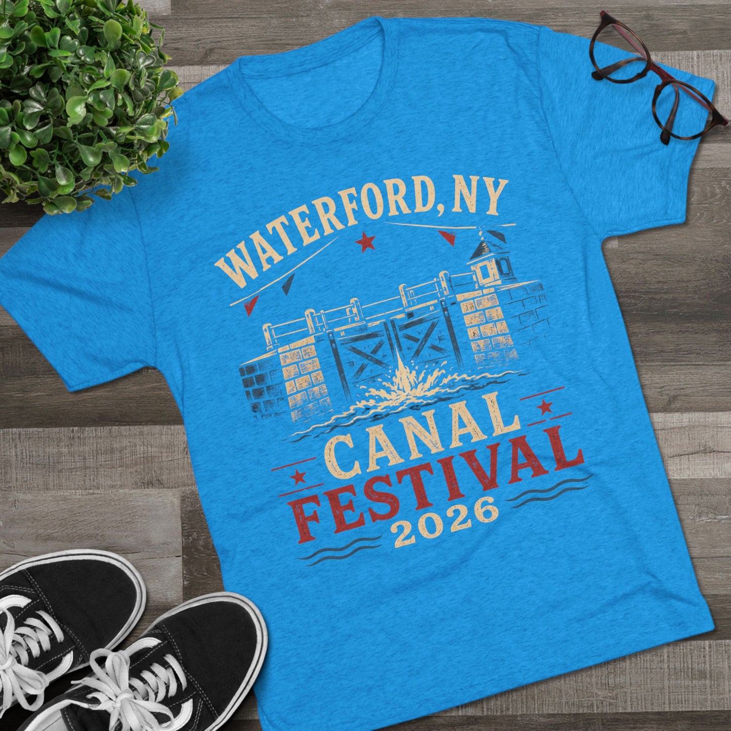 Canal Festival T‑Shirt — Waterford NY 2026 Vintage Canal Lock Tee