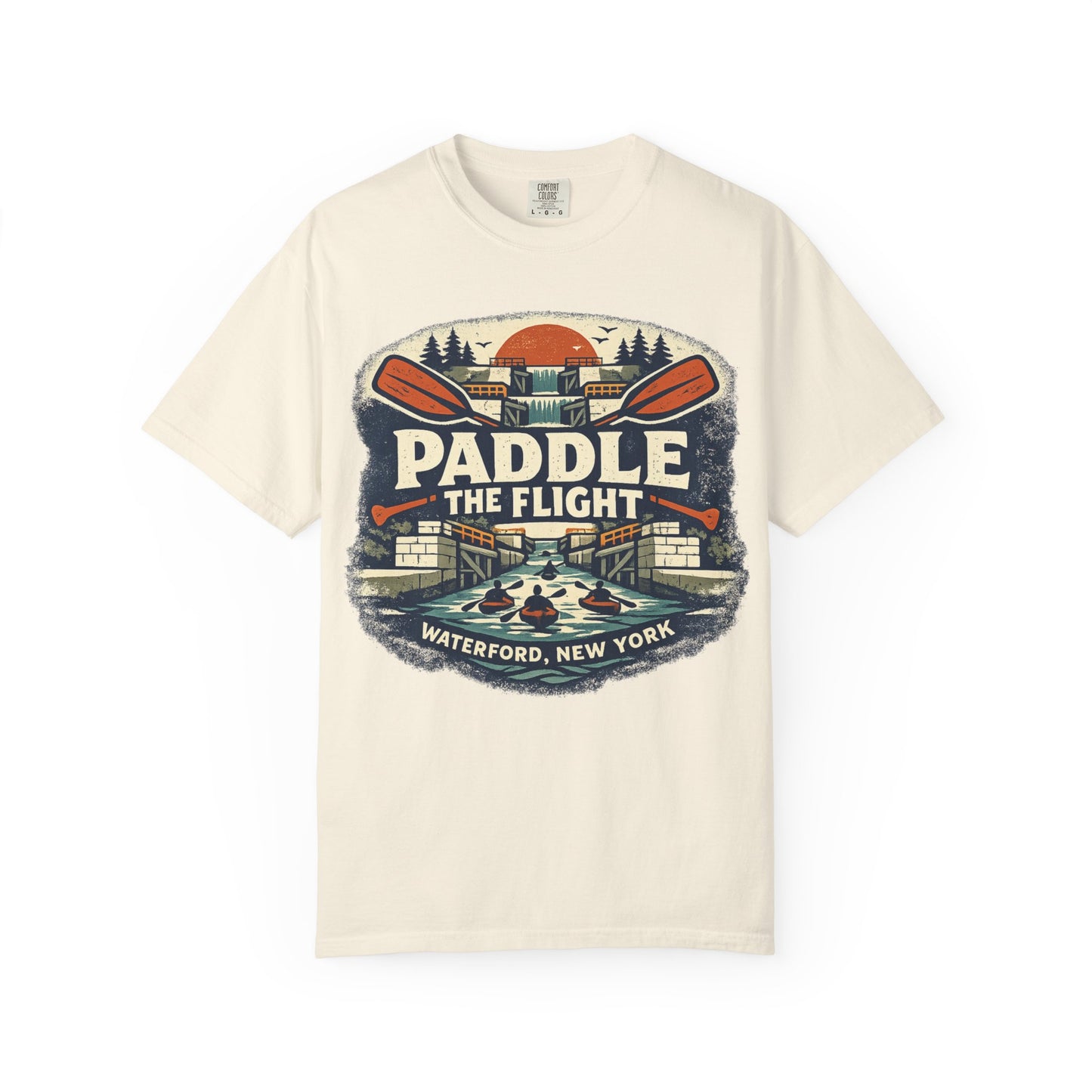 Paddle The Flight T-Shirt - Waterford NY Canoe & Kayak Graphic