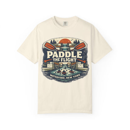 Paddle The Flight T-Shirt - Waterford NY Canoe & Kayak Graphic