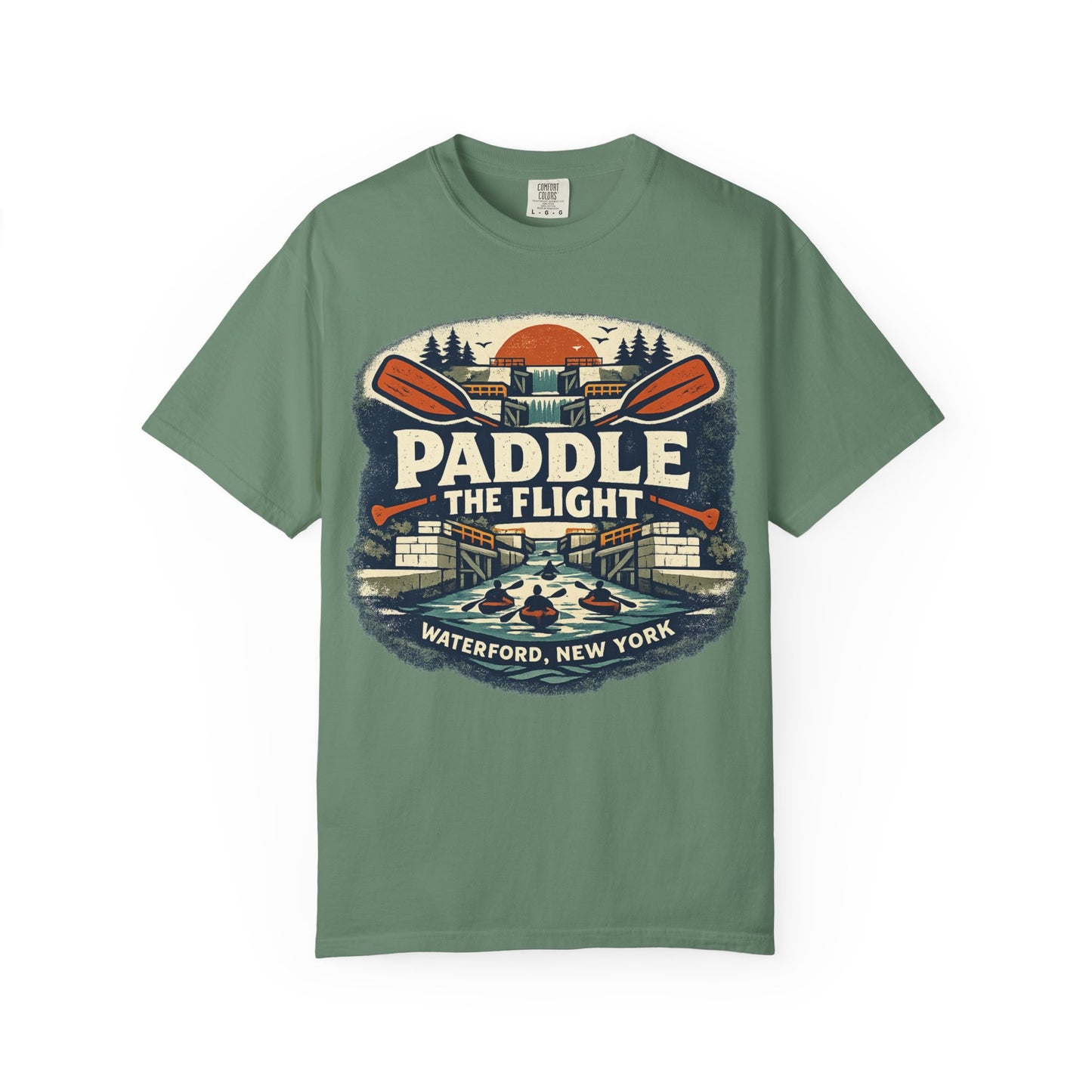 Paddle The Flight T-Shirt - Waterford NY Canoe & Kayak Graphic