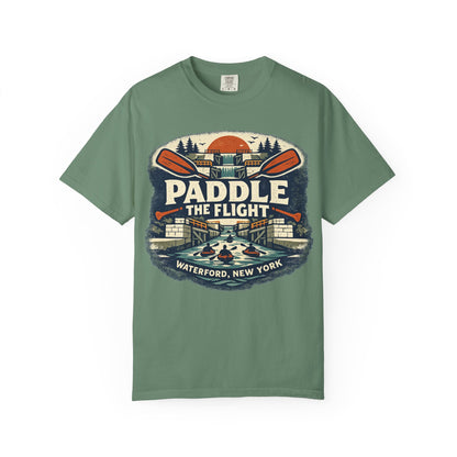 Paddle The Flight T-Shirt - Waterford NY Canoe & Kayak Graphic