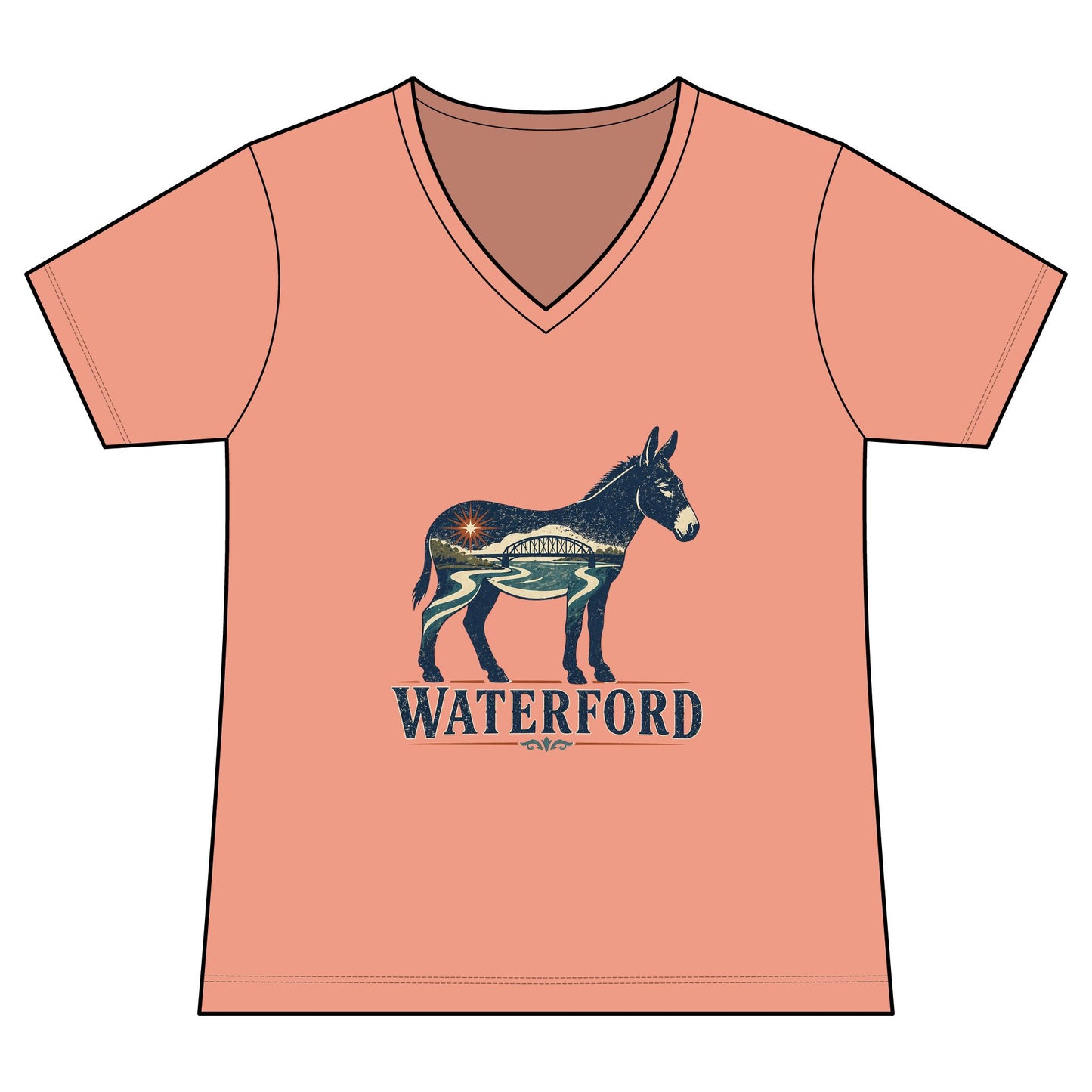 Waterford Erie Canal V-Neck Women's Tee