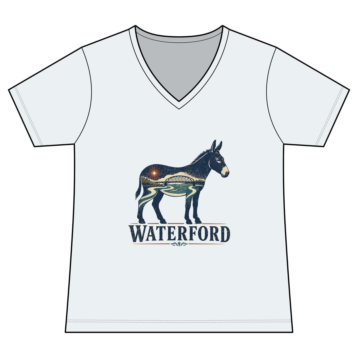 Waterford Erie Canal V-Neck Women's Tee