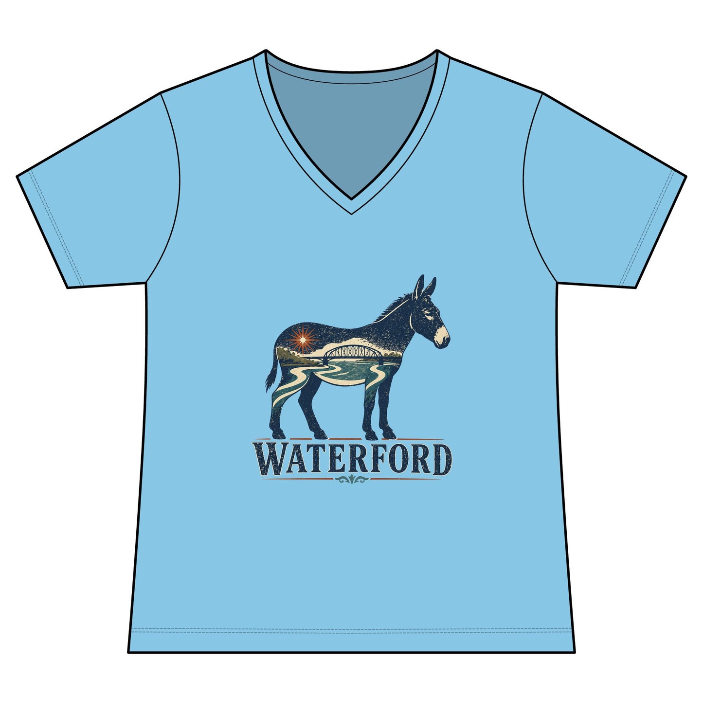 Waterford Erie Canal V-Neck Women's Tee