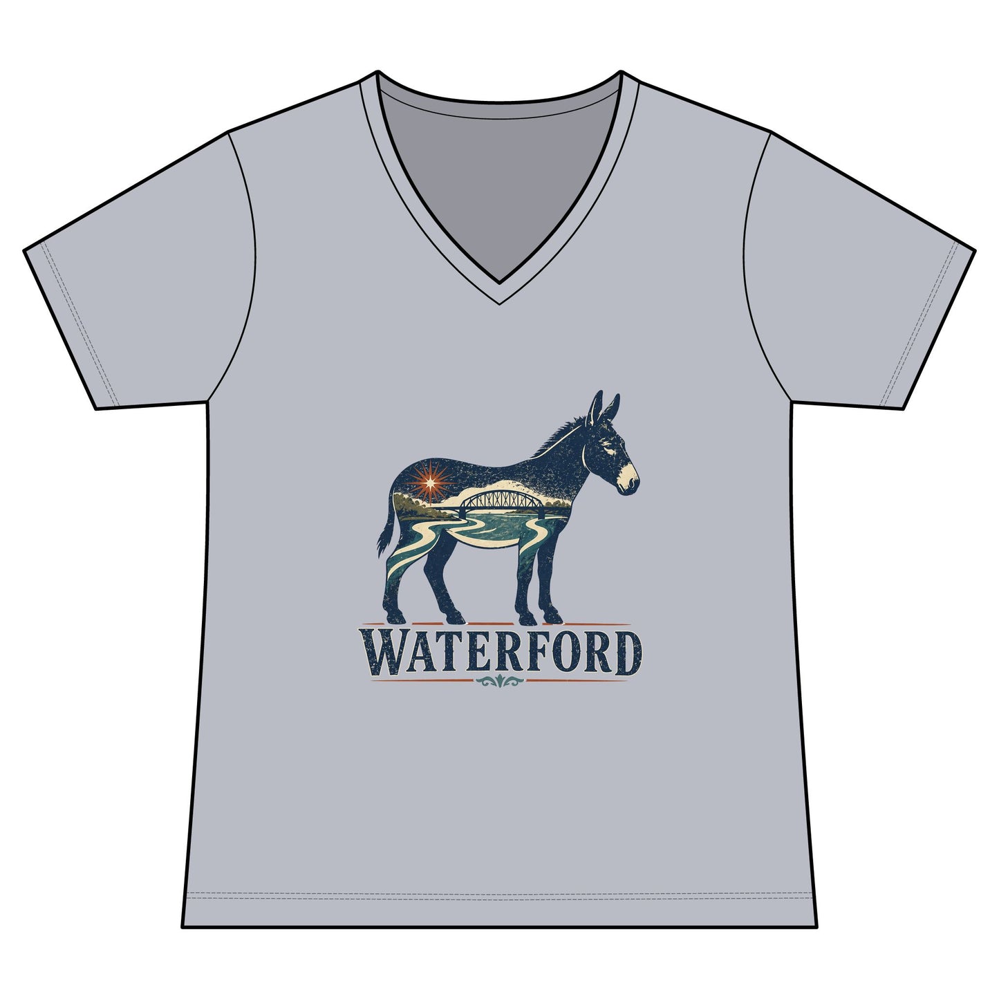 Waterford Erie Canal V-Neck Women's Tee