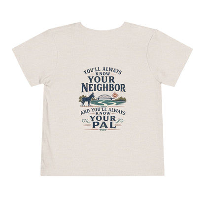 Toddler Tee — "Always Know Your Pal - Waterford"