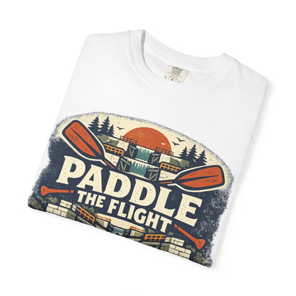 Paddle The Flight T-Shirt - Waterford NY Canoe & Kayak Graphic