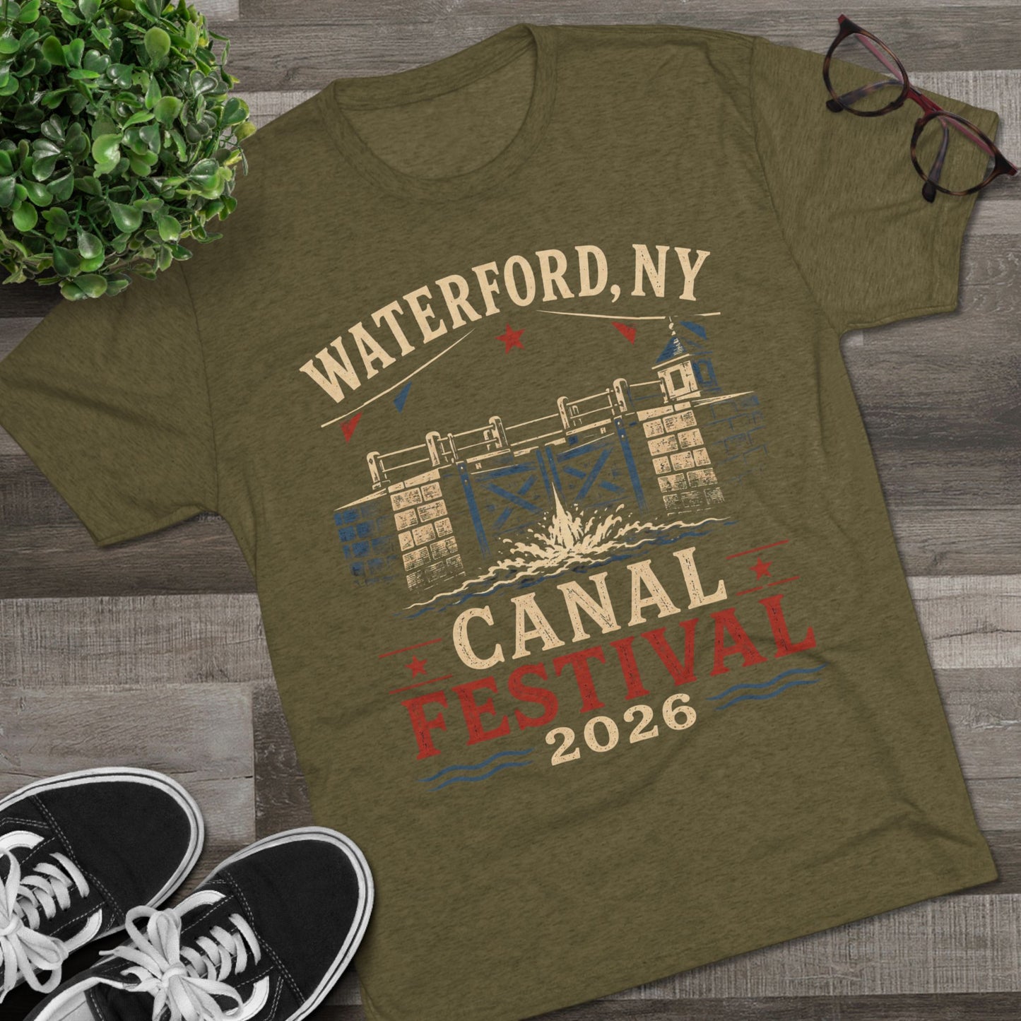 Canal Festival T‑Shirt — Waterford NY 2026 Vintage Canal Lock Tee