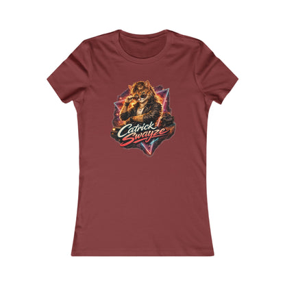 Women's Catrick Swayze Tee  - Retro Cat Graphic T-Shirt