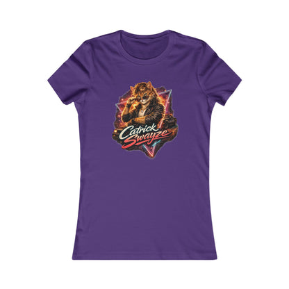 Women's Catrick Swayze Tee  - Retro Cat Graphic T-Shirt