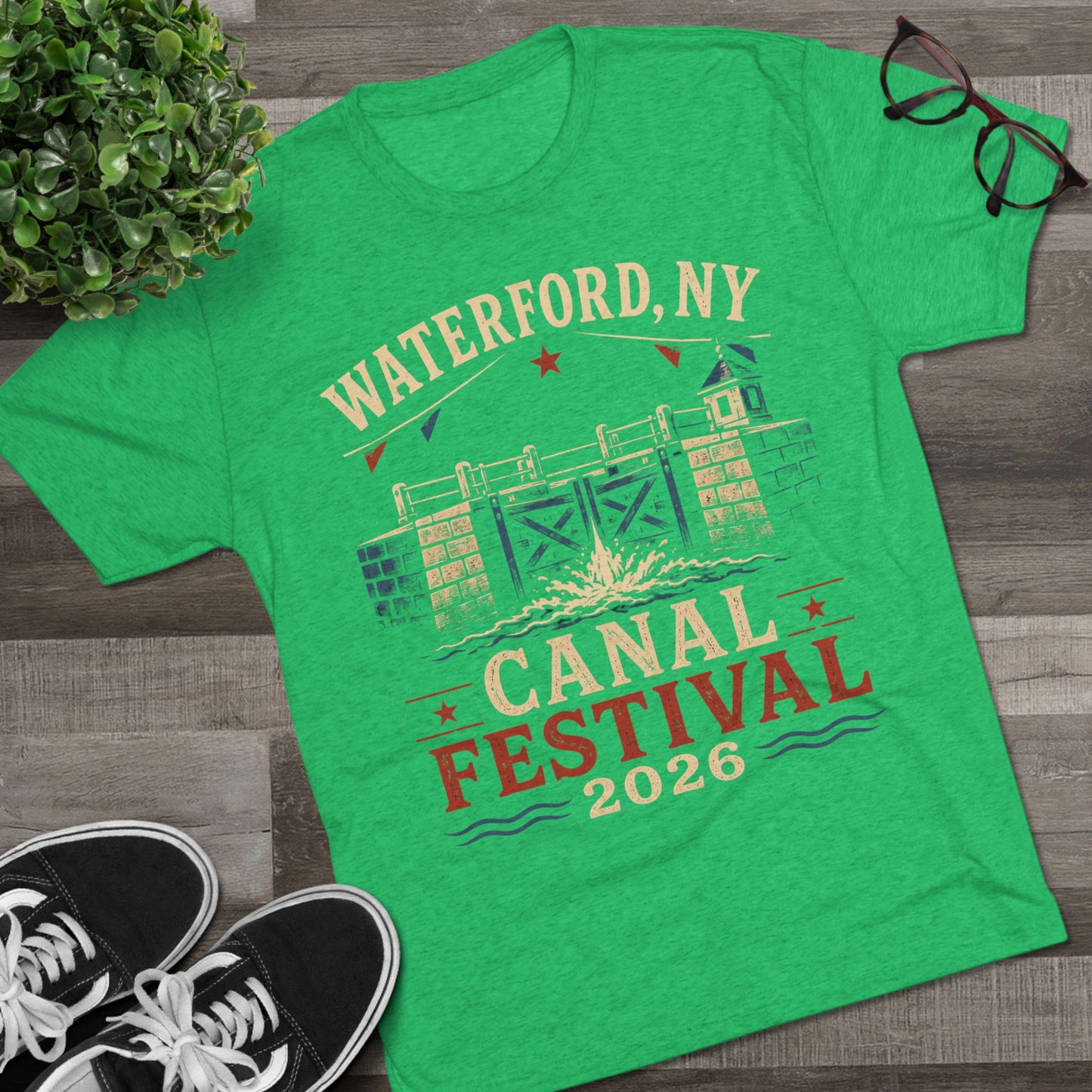 Canal Festival T‑Shirt — Waterford NY 2026 Vintage Canal Lock Tee