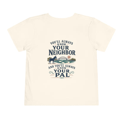 Toddler Graphic Tee — "Always Know Your Pal - I Love Waterford"