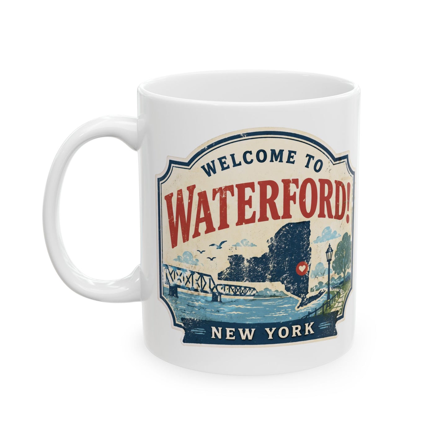 Ceramic Mug – "I love Waterford, NY" 11oz/15oz