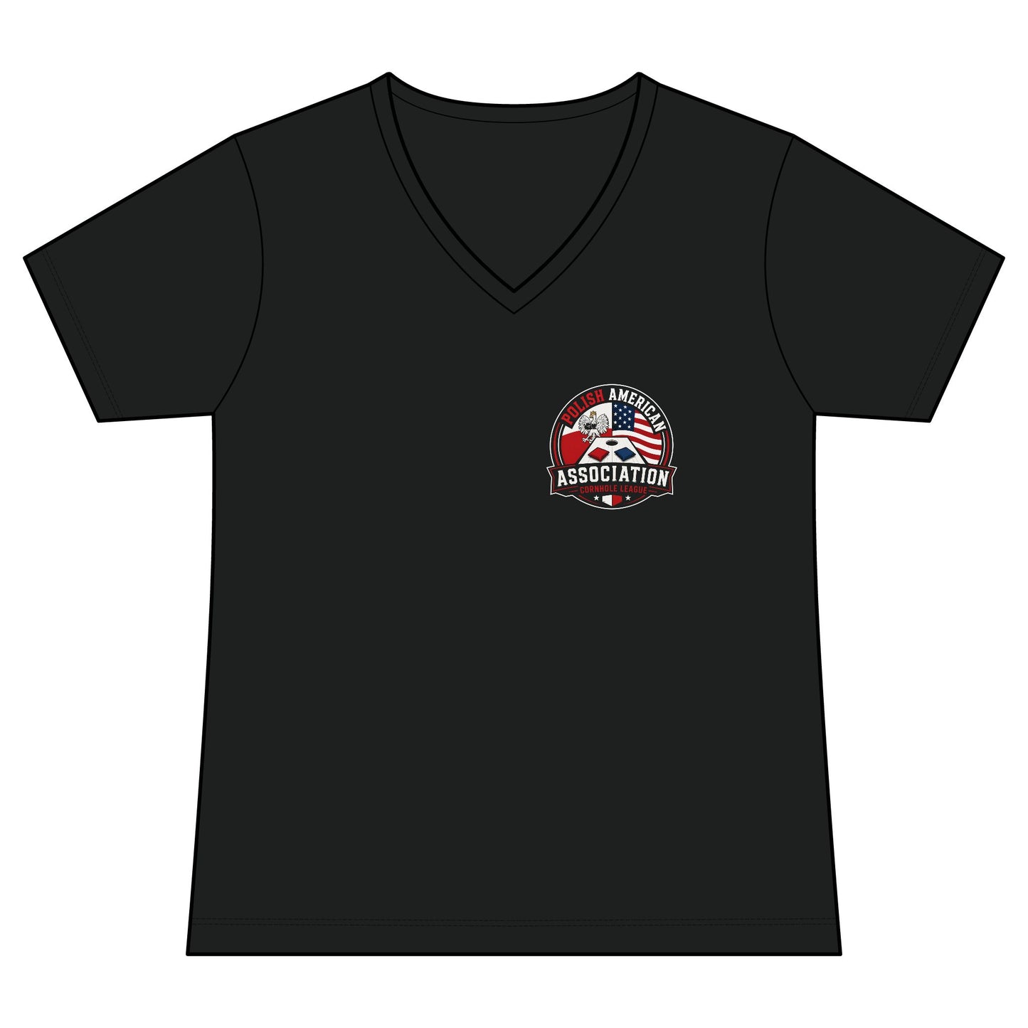 Polish American Cornhole League Women's V-Neck Tee