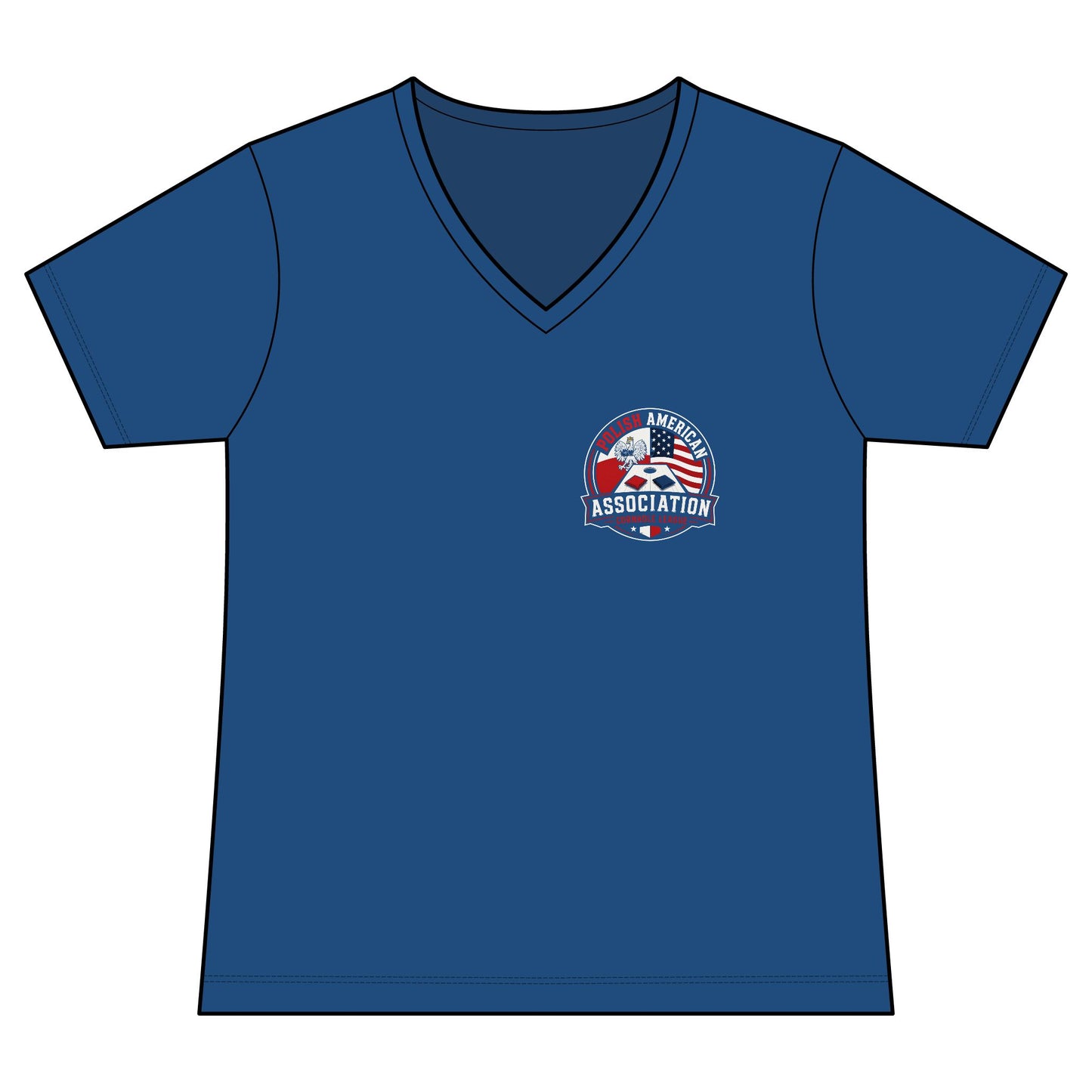 Polish American Cornhole League Women's V-Neck Tee